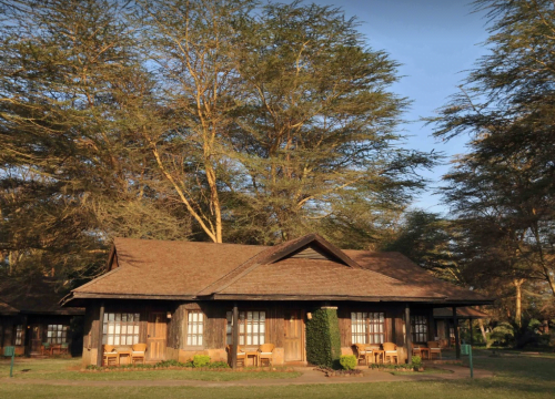Lodge am Amboseli-Kilimandscharo