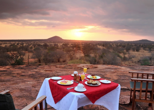 Cena al tramonto
