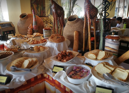 Lodge am Amboseli-Kilimandscharo