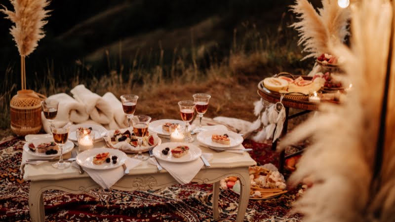 Cena privata nella savana