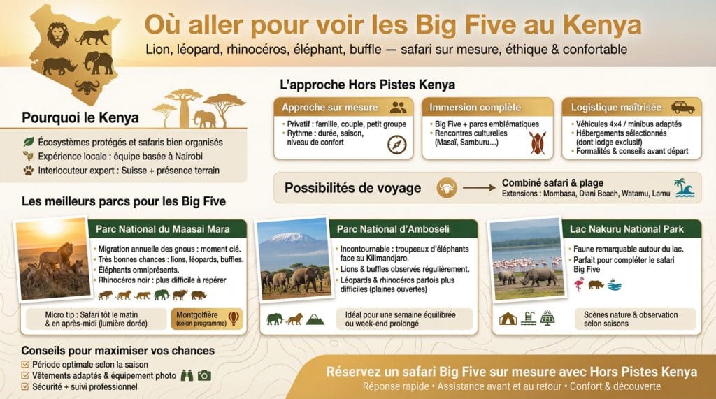 Dove andare per osservare i Big Five in Kenya